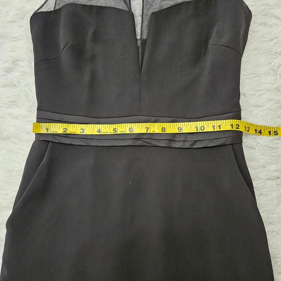 Badgley Mischka Collection Women's Black Sleeveless Pencil Maxi Gown. Size 0 - Picture 11 of 14